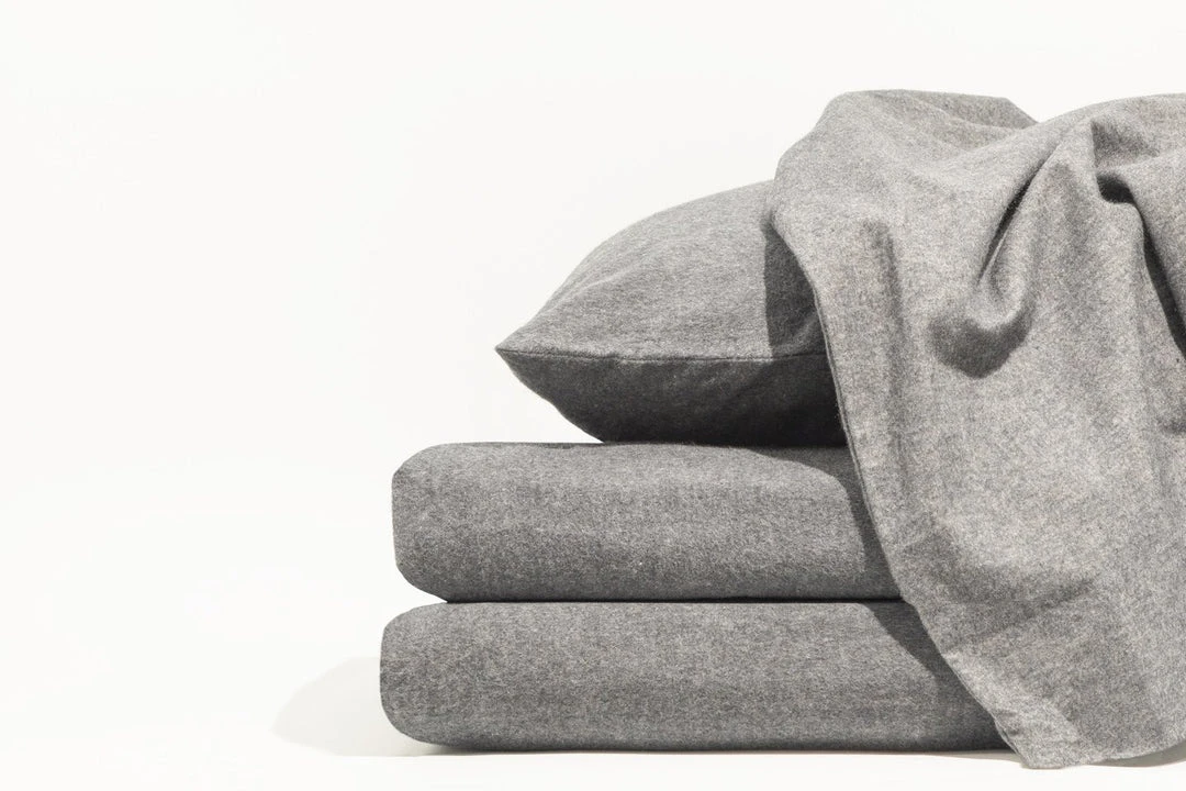 Looma Home Goods Flannel Sheet Set - Slate 1 Looma Home Goods Flannel Sheet Set - Slate