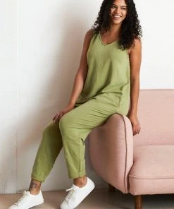North Of West Sale Parker Jumpsuit - Moss