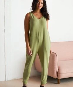 North Of West Sale Parker Jumpsuit - Moss