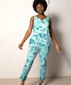 North Of West Parker Tie Dye Jumpsuit - Atlantic