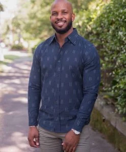 Passion Lilie Men's Admiral Ikat Button Down Shirt