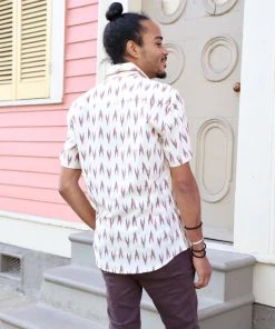 Passion Lilie Men's Aspen Button Down Ikat Shirt 8 Passion Lilie Men's Aspen Button Down Ikat Shirt