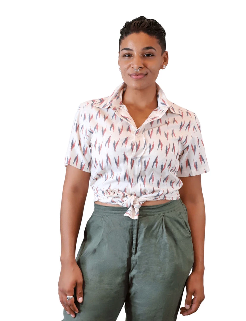 Passion Lilie Men's Aspen Button Down Ikat Shirt 3 Passion Lilie Men's Aspen Button Down Ikat Shirt