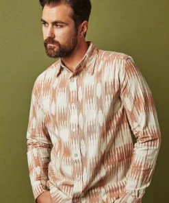 Passion Lilie Men's Banded Stripes Button Down Shirt