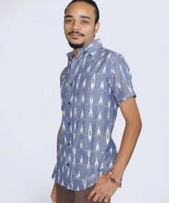 Passion Lilie Men's Celestial Ikat Button Down Shirt Best Sellers