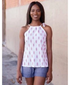 Passion Lilie Ella Ikat Top Clothing