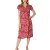 Passion Lilie Garnet Ikat Wrap Dress