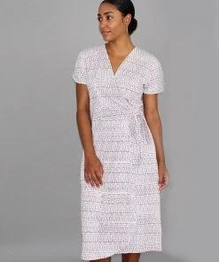 Passion Lilie Clothing Geo Mauve Jersey Wrap Dress