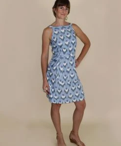 Passion Lilie Ikat Flowers Shift Dress Clothing