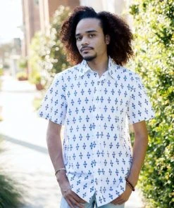 Passion Lilie Men's Jackson Ikat Button Down Shirt