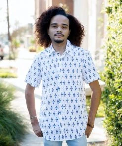 Passion Lilie Men's Jackson Ikat Button Down Shirt