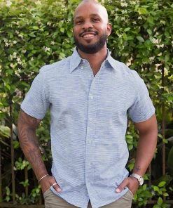 Passion Lilie Men's Light Blue Button Down Shirt