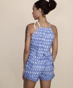 Passion Lilie Clothing Light Blue Ikat Shorts