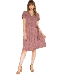 Passion Lilie Mauve Dots Jersey Dress