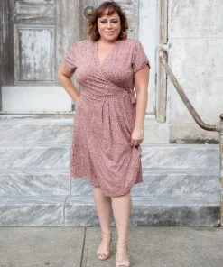 Passion Lilie Mauve Dots Jersey Dress