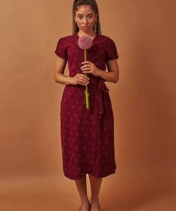 Passion Lilie Merlot Wrap Dress Best Sellers