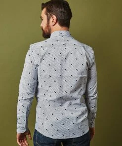 Passion Lilie Men's Diagonal Button Down Shirt