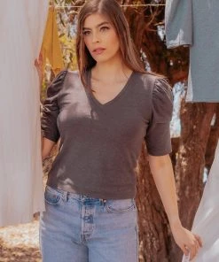 Valani Pauline Hemp Knit Puff Top 25 Valani Pauline Hemp Knit Puff Top