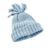Pebble Fair Trade Ribbed Baby Hat - Duck Egg Blue