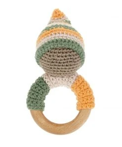 Pebble Pixie Rattle Teething Ring Fair Trade