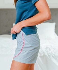 Leena & Lu New Arrivals Pima Poplin Short Lounge Set