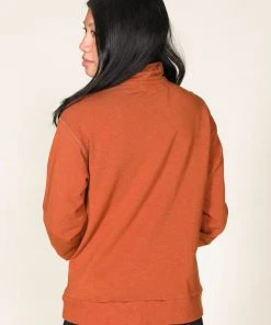 Poplinen Frances Tencel Zip Collar Sweatshirt Clothing