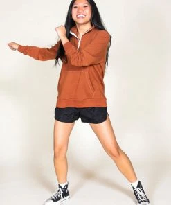 Poplinen Frances Tencel Zip Collar Sweatshirt Clothing