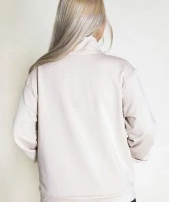 Poplinen Frances Tencel Zip Collar Sweatshirt Clothing