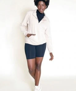 Poplinen Frances Tencel Zip Collar Sweatshirt Clothing