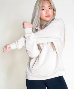 Poplinen Frances Tencel Zip Collar Sweatshirt Clothing