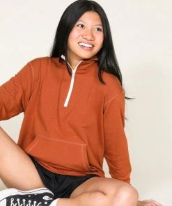 Poplinen Frances Tencel Zip Collar Sweatshirt Clothing