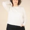 Poplinen Clothing Gwen Tencel Long Sleeve Tee - Ivory