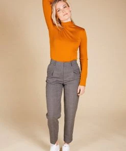 Poplinen Norma Ribbed Modal Turtleneck - Copper Best Sellers