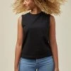 Poplinen Recy Muscle Tank - Black Best Sellers