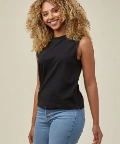 Poplinen Recy Muscle Tank - Black Best Sellers