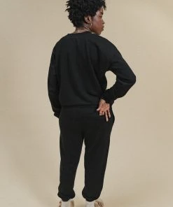 Poplinen René Jogger Sweatshirt - Black