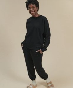 Poplinen René Jogger Sweatshirt - Black