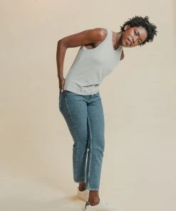 Poplinen Shirley Bamboo Tank Top - Gray