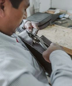 Purse & Clutch Leather Belt Bag - Charcoal