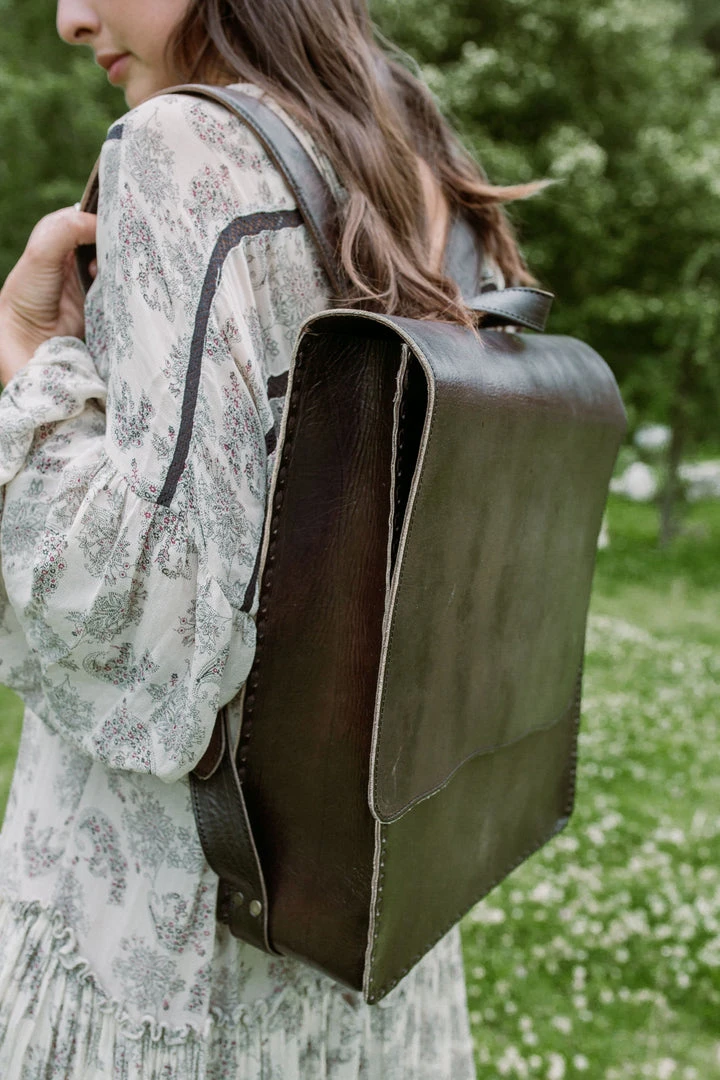 Purse & Clutch Accessories Leather Laptop Backpack - Charcoal 2 Purse & Clutch Accessories Leather Laptop Backpack - Charcoal