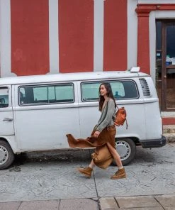 Purse & Clutch Leather Backpack - Russet Brown Handcrafted 14 Purse & Clutch Leather Backpack - Russet Brown Handcrafted