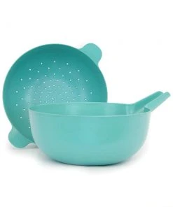 EKOBO Best Sellers Recycled Bamboo Mixing Bowl + Colander Set