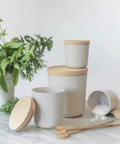 EKOBO Home Goods Recycled Bamboo Storage Jar Set