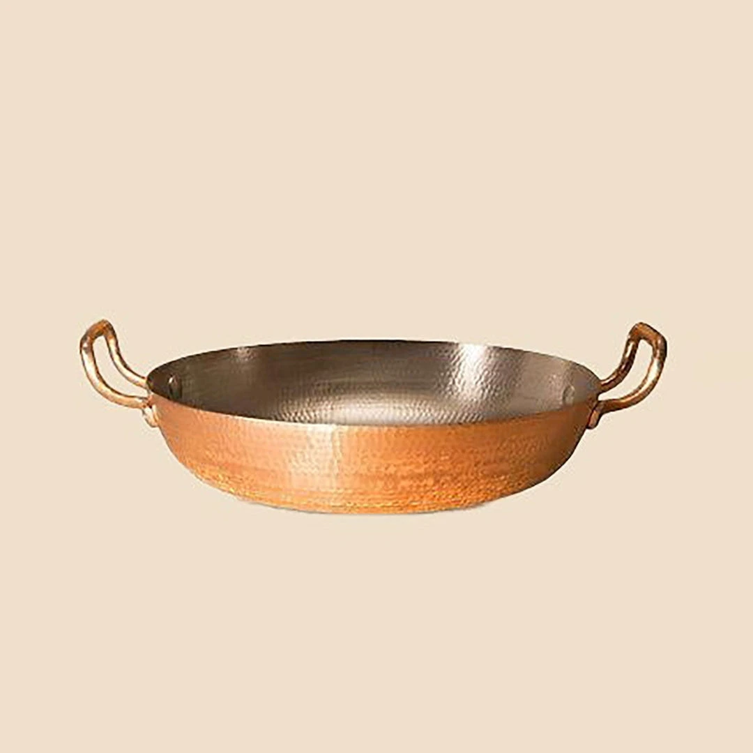Amoretti Brothers Home Goods Recycled Copper Paella Pan - 13" 2 Amoretti Brothers Home Goods Recycled Copper Paella Pan - 13"