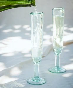 Magda Made Best Sellers Recycled Glass Champagne Flutes