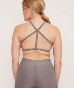 Wolven Recycled Pyramid Top - Wolf Gray Activewear + Athleisure