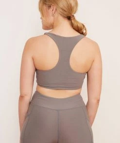 Wolven Activewear + Athleisure Recycled Yoga Top - Wolf Gray