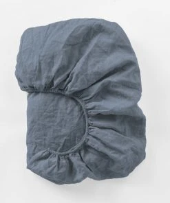 Coyuchi Relaxed Linen Sheet Set - Harbor Blue