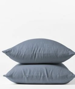 Coyuchi Relaxed Linen Sheet Set - Harbor Blue