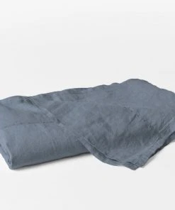 Coyuchi Relaxed Linen Sheet Set - Harbor Blue